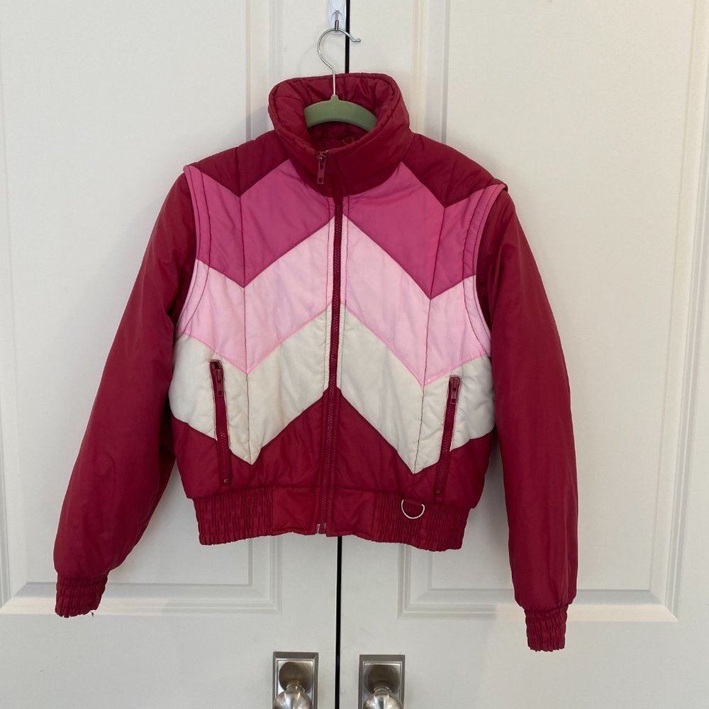 Vintage 80s Pink Sears Roebuck Puffer Jacket